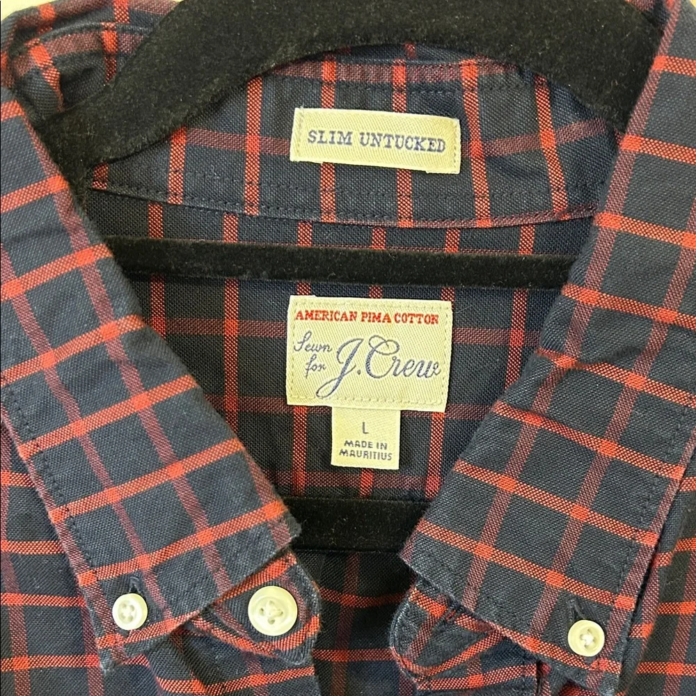 J. Crew Black and Red Plaid Button Down Shirt